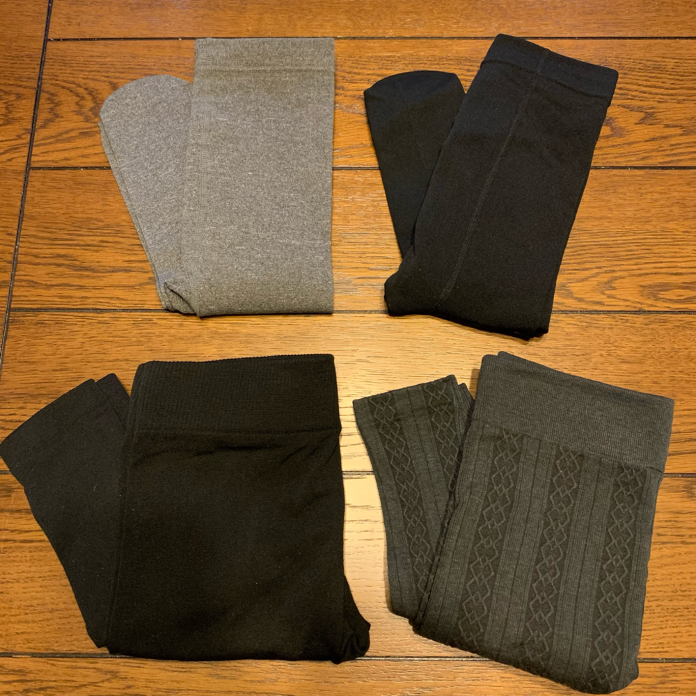 Bundle of 4 Fleece Lined Leggings